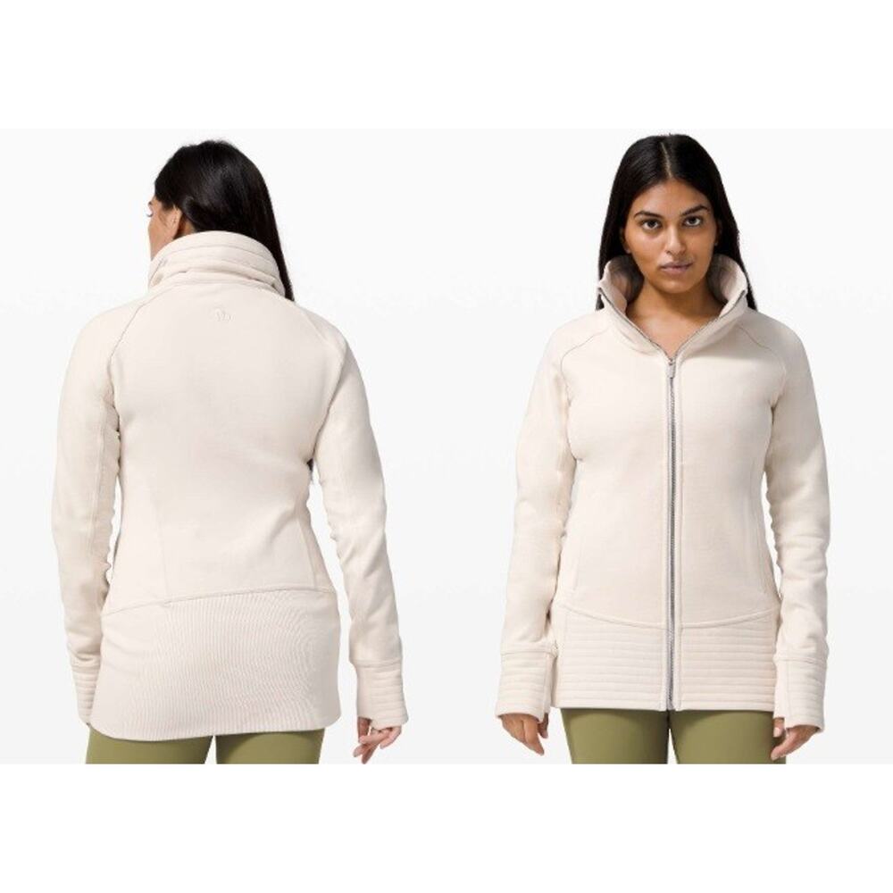 Lululemon Radiant Jacket II Sz 8 Light Cream Off White Granola Sporty - Picture 4 of 8